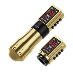 CNC E400 Wireless Tattoo Machine with 3600mAh Dual Batteries Adjustable 7 Strokes 2.4-4.2mm Rotary Pen LED Display Brushless Motor Tattoo Gun for Tattoo Artists Supply