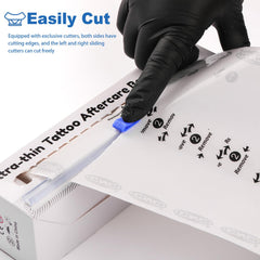 CNC Tattoo Aftercare Bandage 6""x 5.5 Yard Waterproof Adhesive Bandages Transparent Film Dressing with Sliding Cut Tattoo Wraps for Healing Second Skin Protection Tattoo Cover Up Tattoo Supply, White