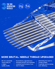 CNC Dimension Tattoo Cartridge Needles 200pcs Assorted RL/RS/RM with Membrane