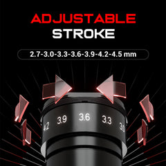 CNC KRONOS Wireless Tattoo Machine with Adjustable Stroke – Rotary Cartridge Tattoo Pen Gun with Extra 1900mAh Battery, Modular Screen Display, Coreless Motor for Professional Tattoo Artists