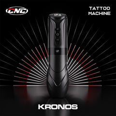 CNC KRONOS Wireless Tattoo Machine with Adjustable Stroke – Rotary Cartridge Tattoo Pen Gun with Extra 1900mAh Battery, Modular Screen Display, Coreless Motor for Professional Tattoo Artists