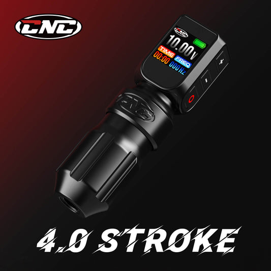 CNC E77 PRO Wireless Tattoo Pen Machine with 3200mAh Dual Batteries, LED Display, 4.0 Stroke, Coreless Motor — for Professionals & Beginners