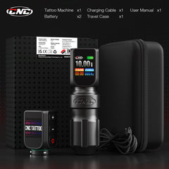 CNC E77 PRO Kabellose Tattoo-Stiftmaschine mit 3200 mAh Doppelbatterien, LED-Anzeige, 4,0-Takt, kernlosem Motor – für Profis und Anfänger