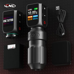 CNC E77 PRO Kabellose Tattoo-Stiftmaschine mit 3200 mAh Doppelbatterien, LED-Anzeige, 4,0-Takt, kernlosem Motor – für Profis und Anfänger