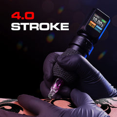 CNC E77 PRO Kabellose Tattoo-Stiftmaschine mit 3200 mAh Doppelbatterien, LED-Anzeige, 4,0-Takt, kernlosem Motor – für Profis und Anfänger
