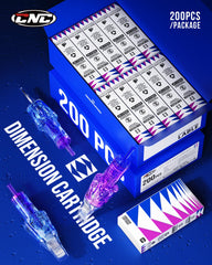 CNC Dimension Tattoo Cartridge Needles 200pcs Assorted RL/RS/RM with Membrane