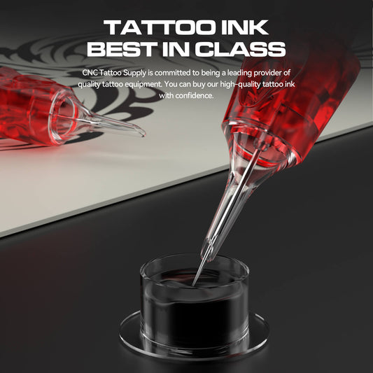 CNC Black Tattoo Ink 1oz (30ml) USA Standard Pigment Tattoo Supplies for Lining, Shading, Tribal, and Blending Pure Black Premium Inks