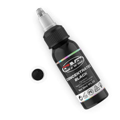 CNC Tattoofarbe Konzentriertes Schwarzes Professionelles Liner Outlining Permanent Schwarzes Tattoo-Tintenset Körperfarben Microblading-Pigment für Tätowierer - (1 oz) 30 ml 