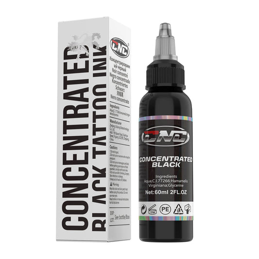 Tattoo Colour Concentrated Black Professional Liner Outlining Permanent Black Tattoo Ink Set Body Colours Microblading Pigment for Tattoo Artists - (2 oz) 60 ml