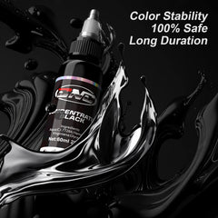 Tattoo Colour Concentrated Black Professional Liner Outlining Permanent Black Tattoo Ink Set Body Colours Microblading Pigment for Tattoo Artists - (2 oz) 60 ml