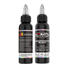Tattoo Colour Concentrated Black Professional Liner Outlining Permanent Black Tattoo Ink Set Body Colours Microblading Pigment for Tattoo Artists - (2 oz) 60 ml