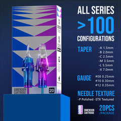 30PCS CNC Dimension Tattoo Needle Cartridges Mixed Size